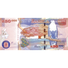 P48a Zambia - 50.000 Kwacha Year 2003